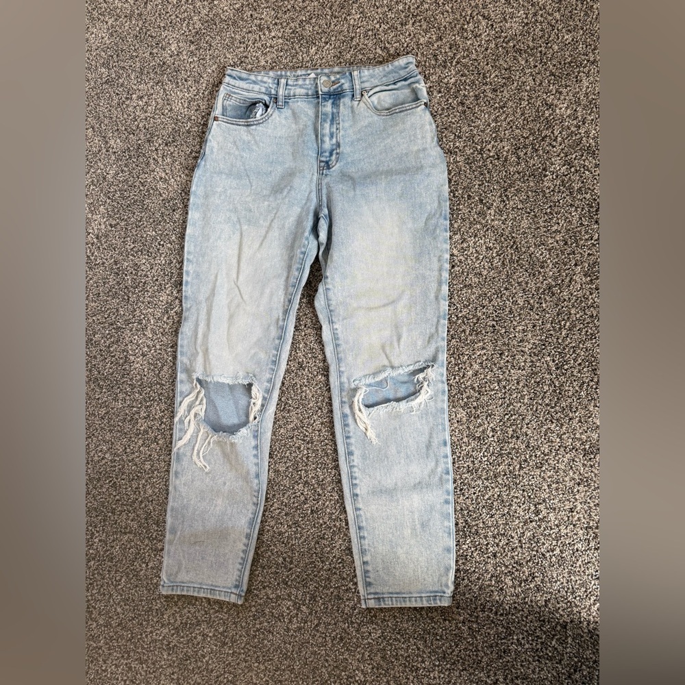 No Boundaries Light Blue Distressed Women's Jeans Size 9/28